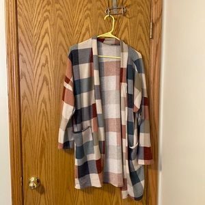 Plaid cardigan never worn